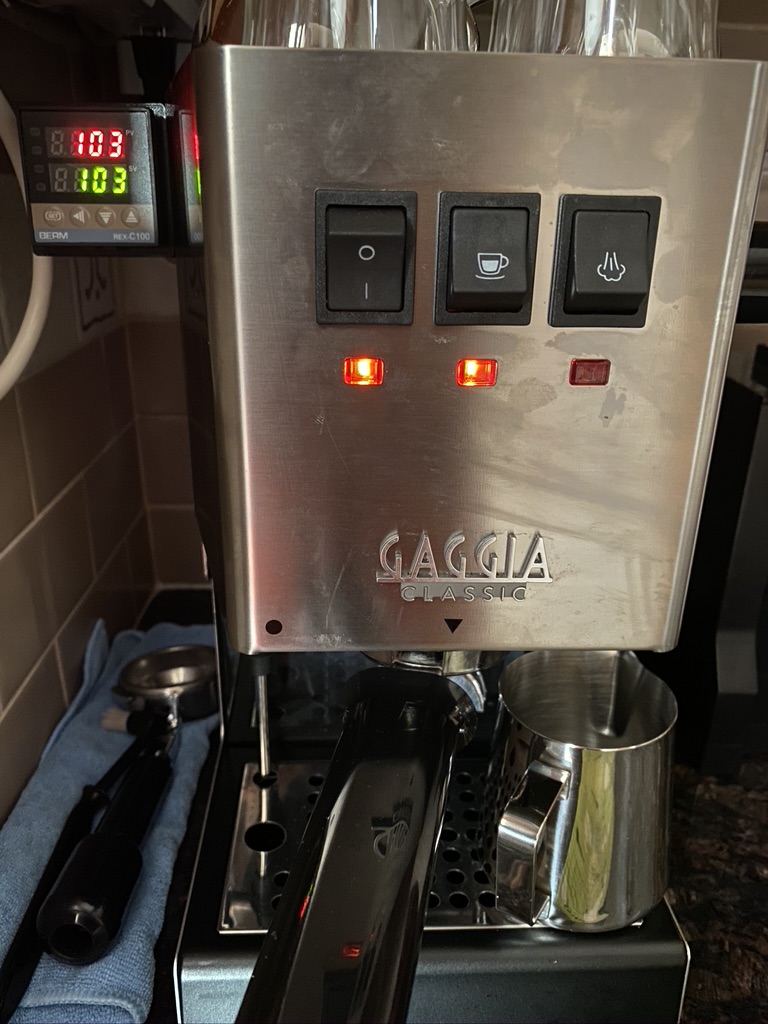 Gaggia Classic or Pro standard brew thermostat 107C degrees
